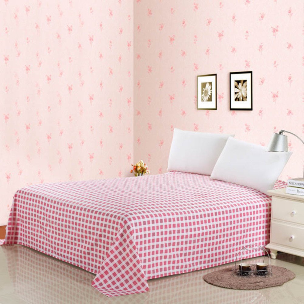 Draps en coton 240x265cm pour lit double avec rayures imprimées
