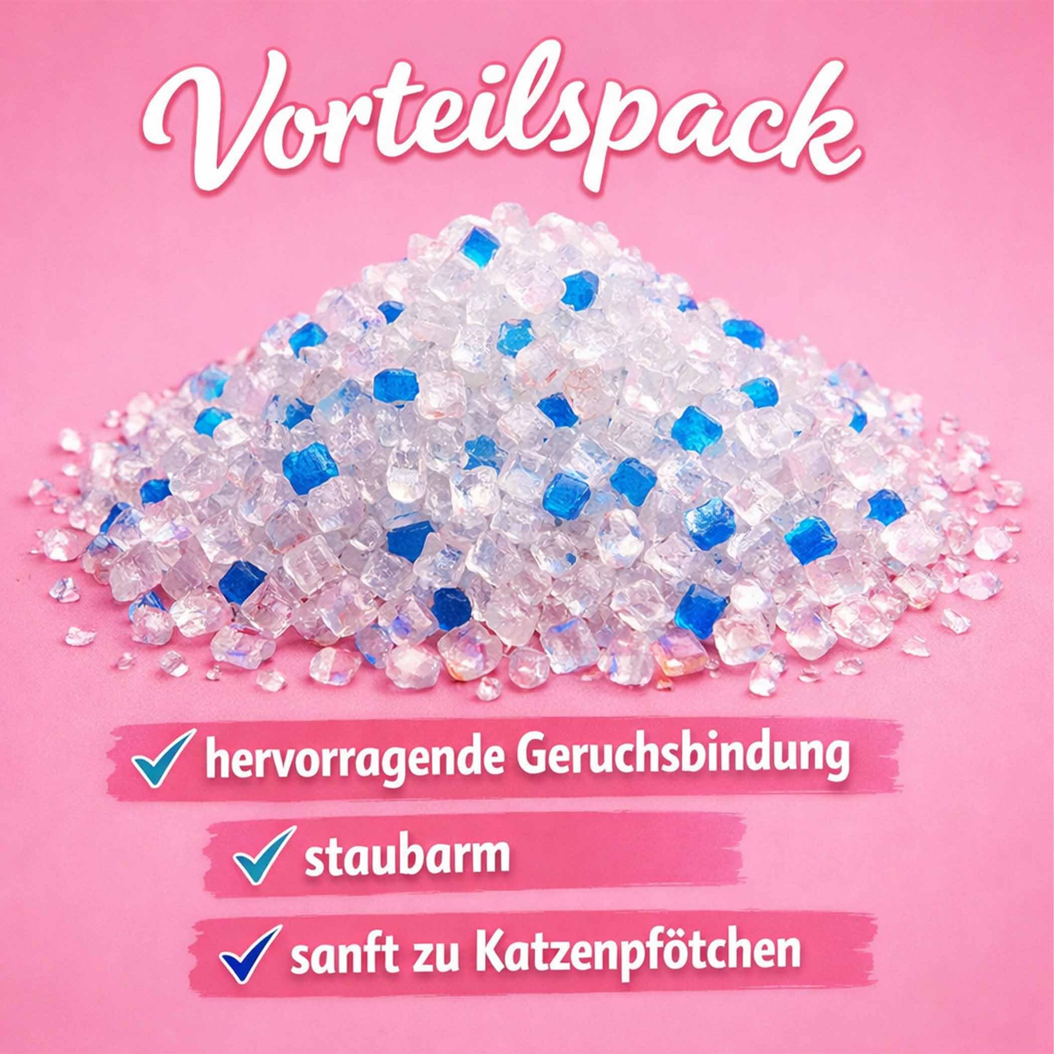 x 8 | 8 x 8 l = 64 L Power CAT Magic SILIKAT KATZENSTREU-PowerCat STREU-Forever CLEAN-