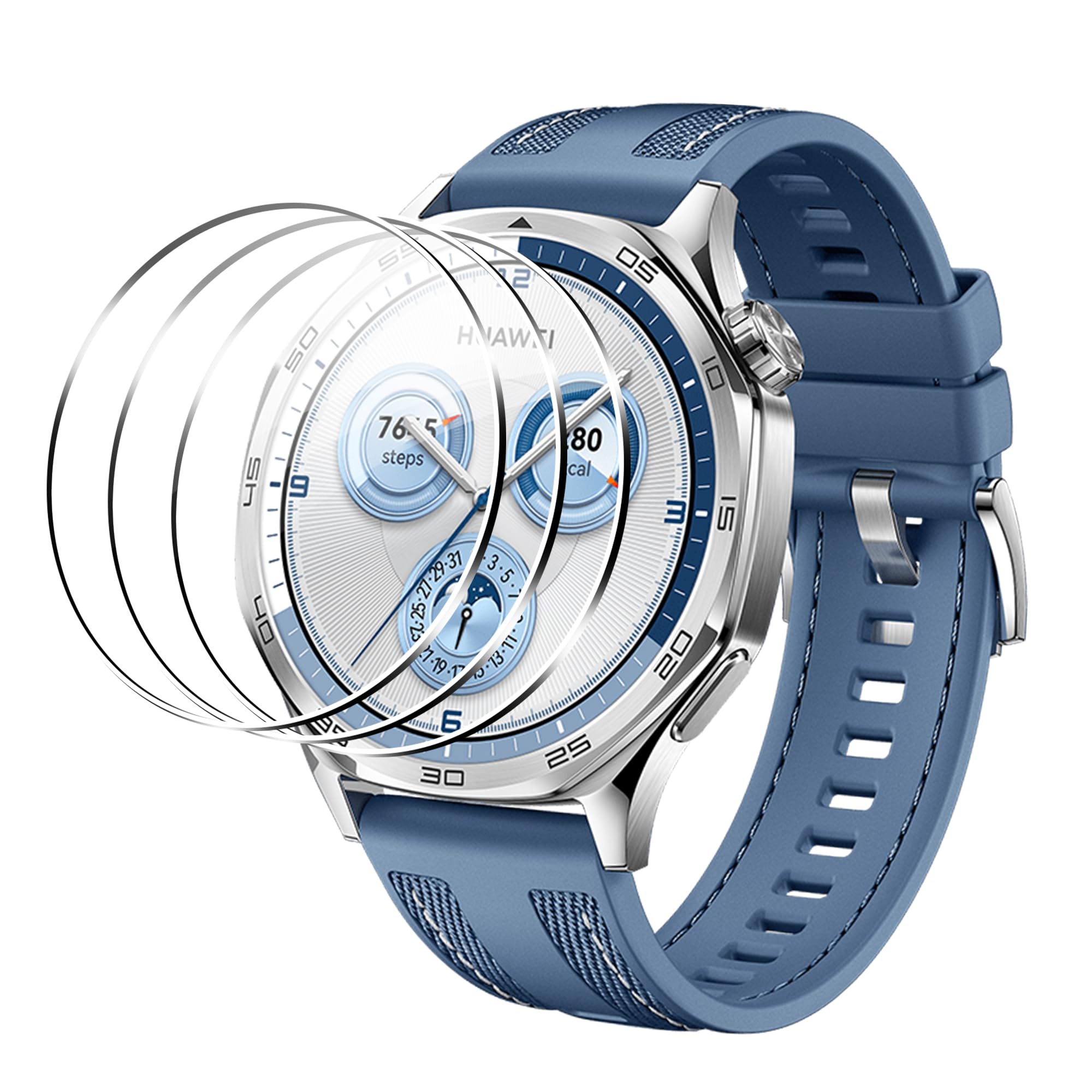 Pellicola Smartwatch Pellicole Vetro Temperato Per Smartwatch - 5 Pezzi 46mm Durezza 9H Pellicola Smartwatch Pellicole Vetro Temperato Per Smartwatch - 5 Pezzi 46mm Durezza 9H