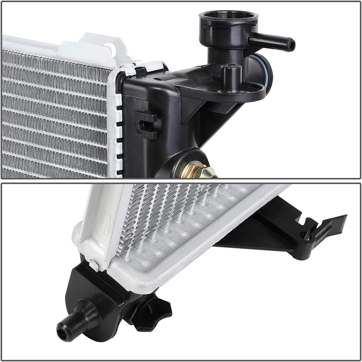 DNA Motoring OEM-RA-2831 Factory Style Aluminum Cooling Radiator Compatible with 06-11 Azera, 07-10 Magentis/Optima AT, 25-1/16" W X 18-7/8" X 5/8" D, 1-3/8" Inlet, 1-3/8" Outlet
