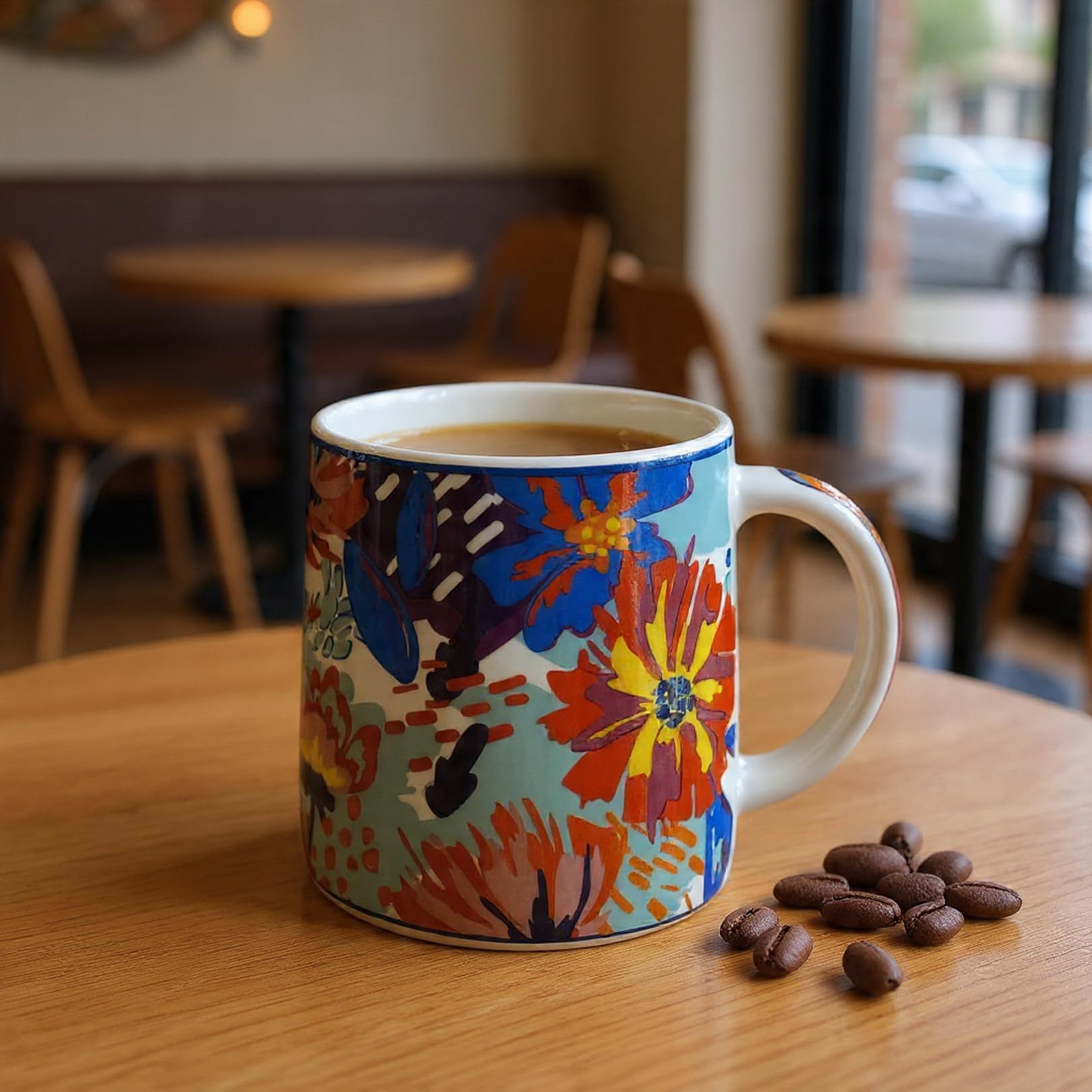 Premium Handcrafted Tea & Coffee Cups/Mugs | Perfect for Daily Use & Gifting, Valentine | Elevate Your Tea and Coffee Experience | Microwave Safe (1, Multi Floral Mug, Mug - 300 ML)