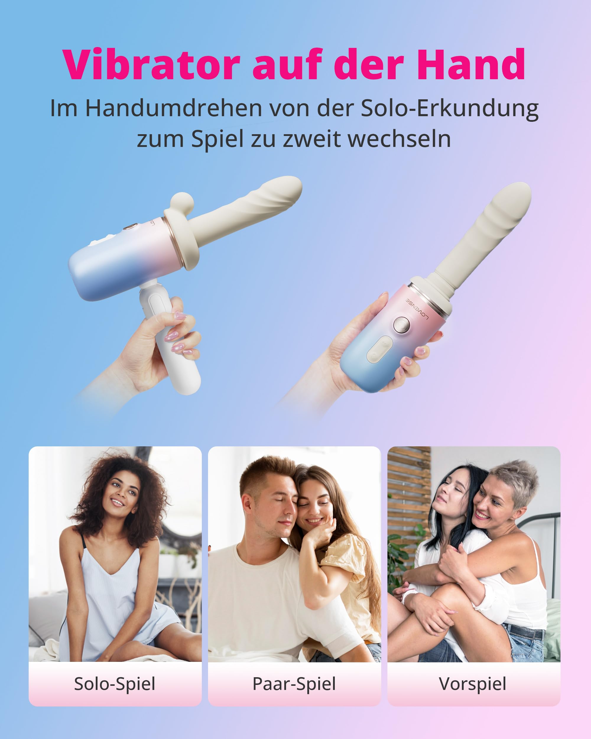 LOVENSE Spinel Vibrator mit Stoßfunktion Dildo Maschine mit Fernbedienung