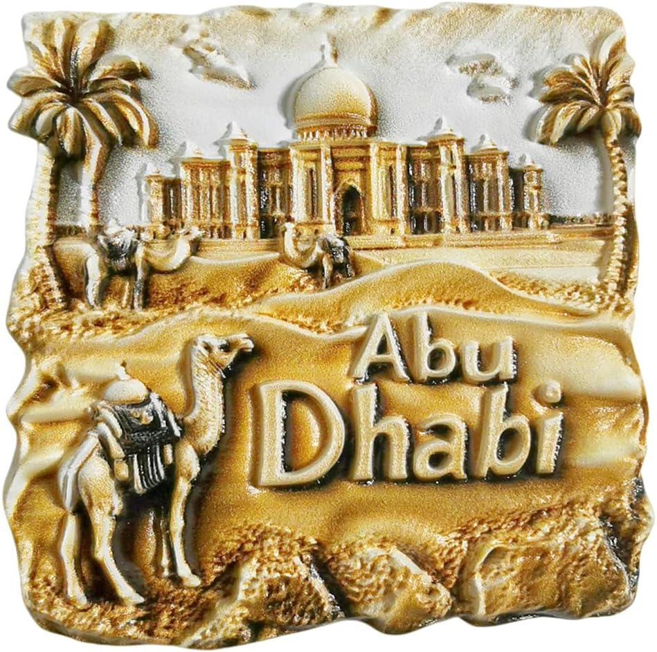 Abu Dhabi United Arab Emirates Refrigerator Magnet Tourism Souvenir Fridge Decoration Craft Collection 3D