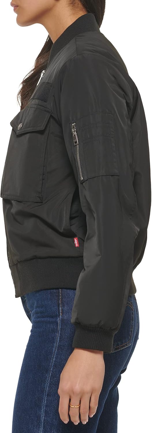 Levi's Womens Levi's Women's Utility Flight Bomber Jacket - Image 4