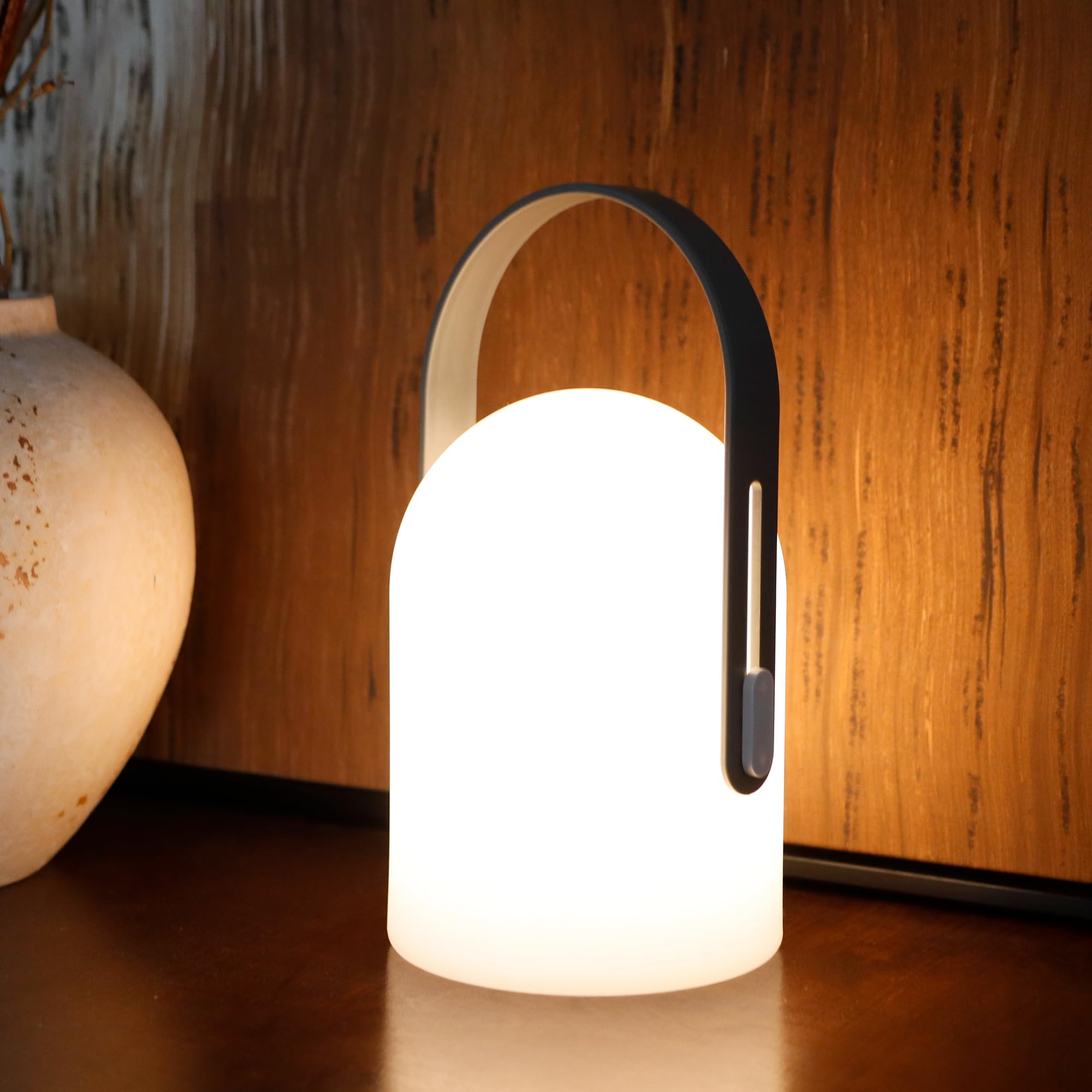 TRIROCKS Portable Cordless Lantern Table Lamp Powerful Long-Lasting Battery Operated Rechargeable 3-Way Dimmable LED Night Light USB with Control for Camping Home Bedroom Indoor Outdoor