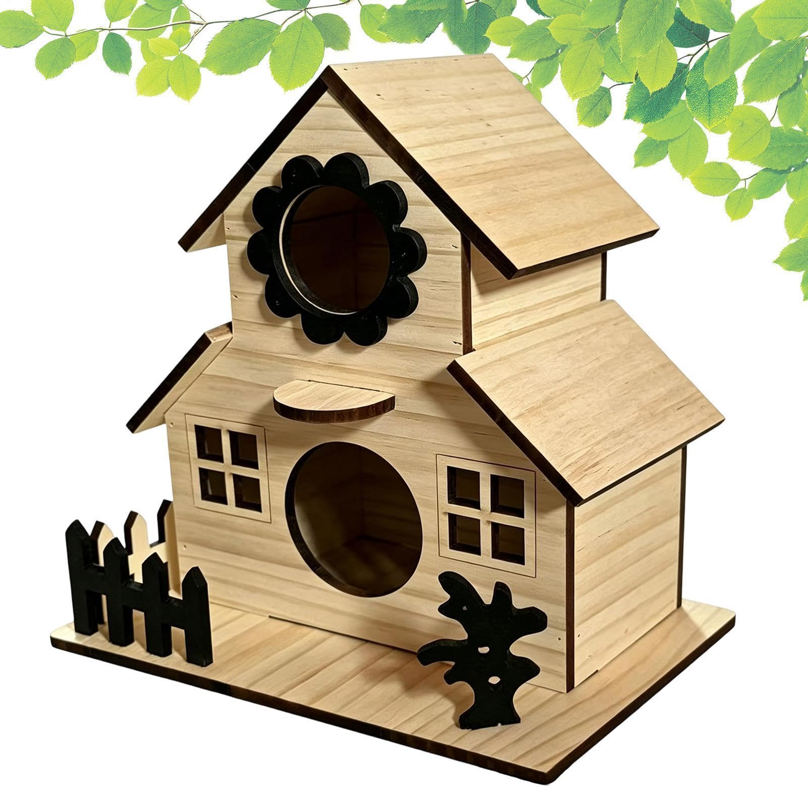 Nichoir en bois anti-humidité à suspendre pour abri de jardin