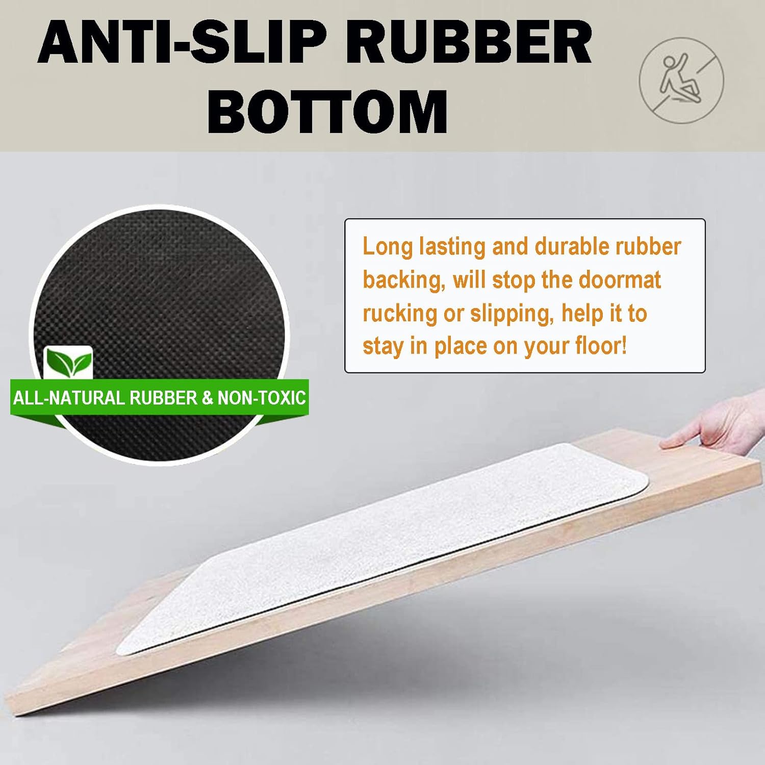 Welcome Door Mat,Modern Abstract Geometric Welcome Mat,Wear Resistant Non Slip Shoe Scraper Rug Anti Slip Mat Front Outdoor Rug (Brown,18"x30")