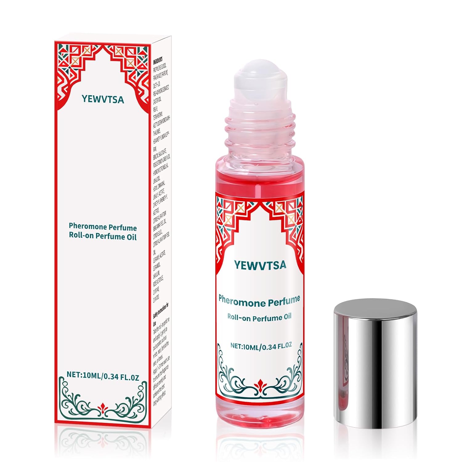 Pheromones Perfumes for Women, Long Lasting Roll-On Fresh Strawberry Vanilla Perfume Oil, Travel-Size & Portable (0.34 fl oz/10ml)