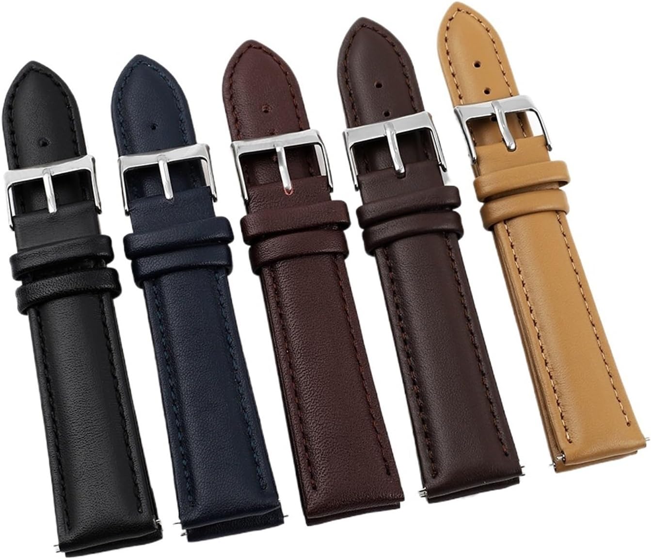 XILILHC Vintage Black Brown Watchband 18mm 20mm 22mm 24mm Watch Strap Handmade Stitching Wristband For Men