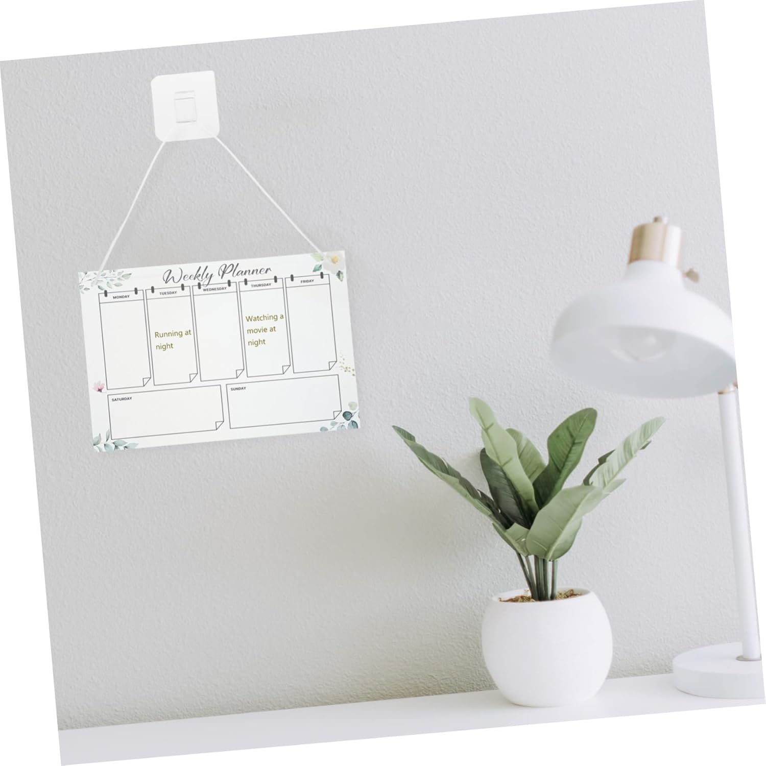 Angoily Acrylic Weekly Planner Dry Erase Board Clear Memo Board for Organized Tasks Hanging Design with Smooth Surface for Easy Writing for Home Office and School Use