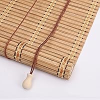 Vista 1 de Geovne Persiana enrollable de bambú ecológica, persianas de bambú natural, persiana enrollable de bambú retro, cortinas enrollables de bambú tejidas