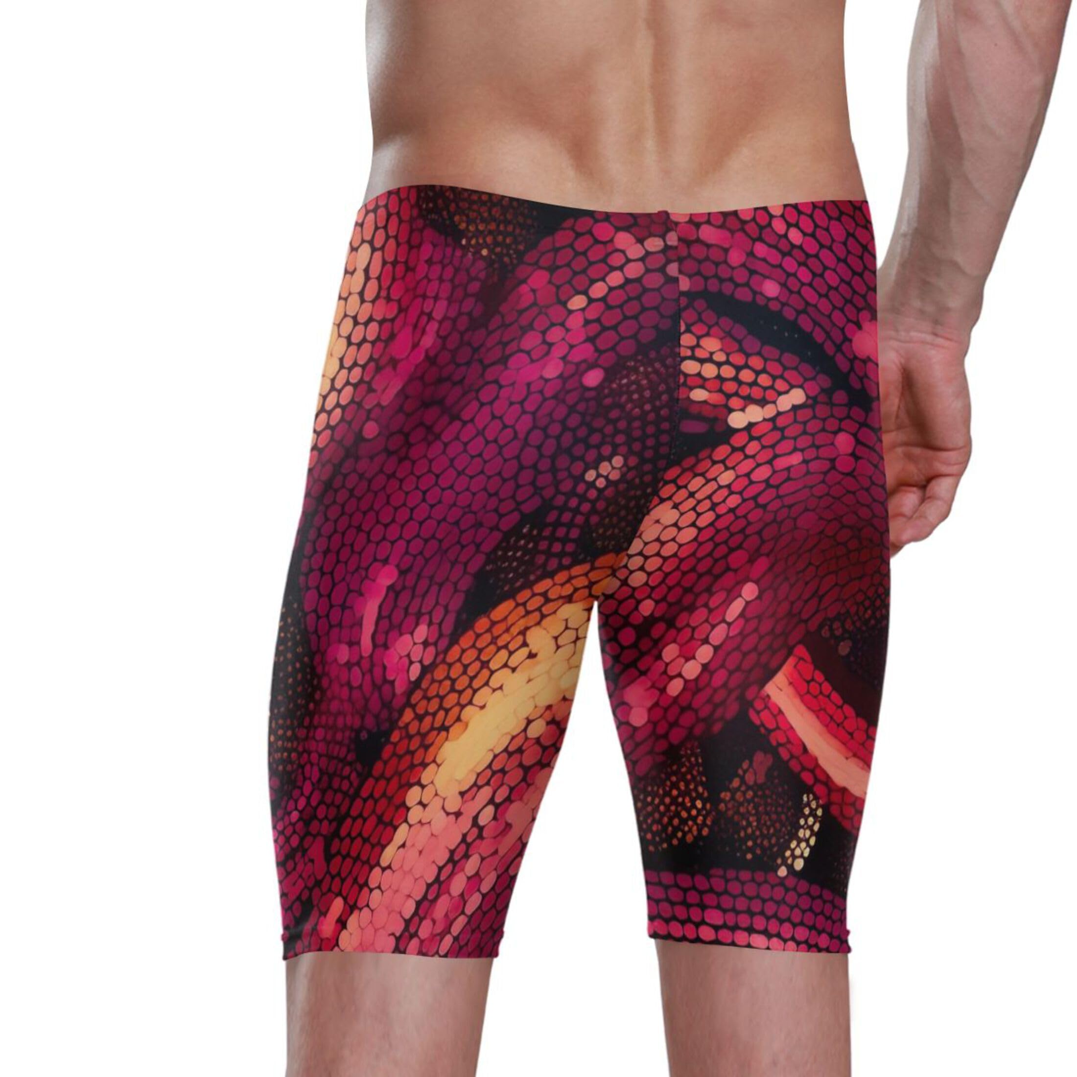 Red Snake Mens Swim Jammers Swimsuit XL B0402332