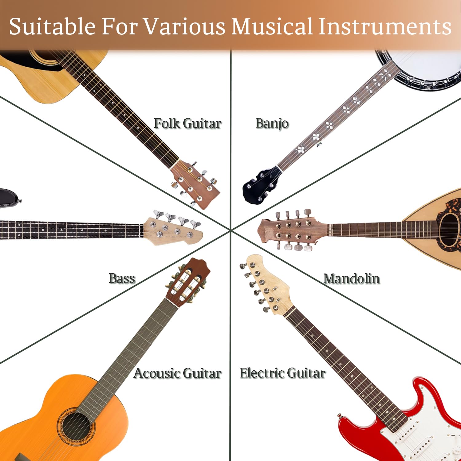 Guitar Wall Mount, Auto Lock Black Walnut Wood Guitar Hanger, Guitar Wall Hangers, Guitar Holder Hook Wall Stand for Classical, Acoustic, Electric Guitar, Bass, Gift for Guitar Player