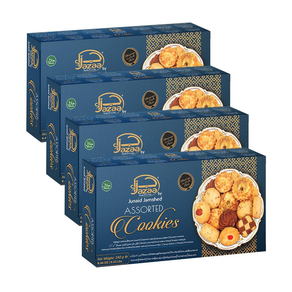 Amazon.com : Jazaa Assorted Cookies 240g (8.46oz) | Pack of 4