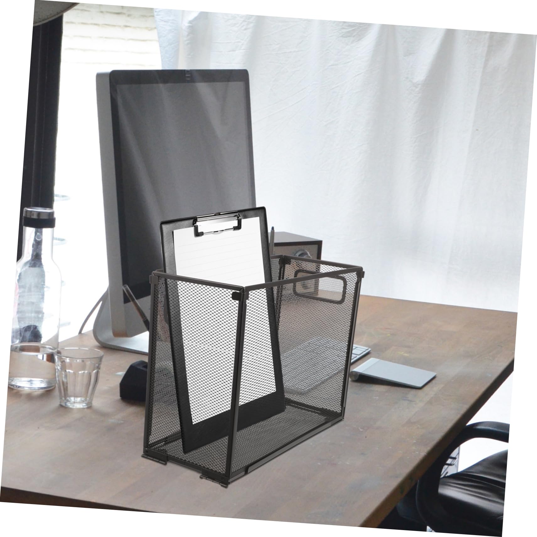 Veemoon Porte Document Boîte De Rangement Pliable pour Bureau Caisse De Classement pour Dossiers Et Documents Organisateur De Bureau Simple Et Élégant