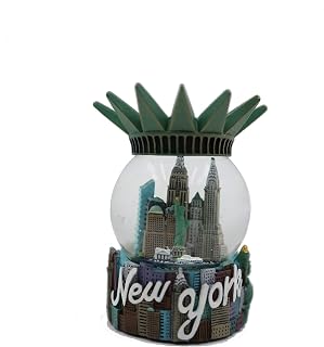 ZIZO New York City Snow Globe Capture The Magic of NYC Christmas Snowglobe New York Skyline Water Globe Landmarks Including Statue of Liberty, Empire State Building, Brooklyn Bridge 5 inches