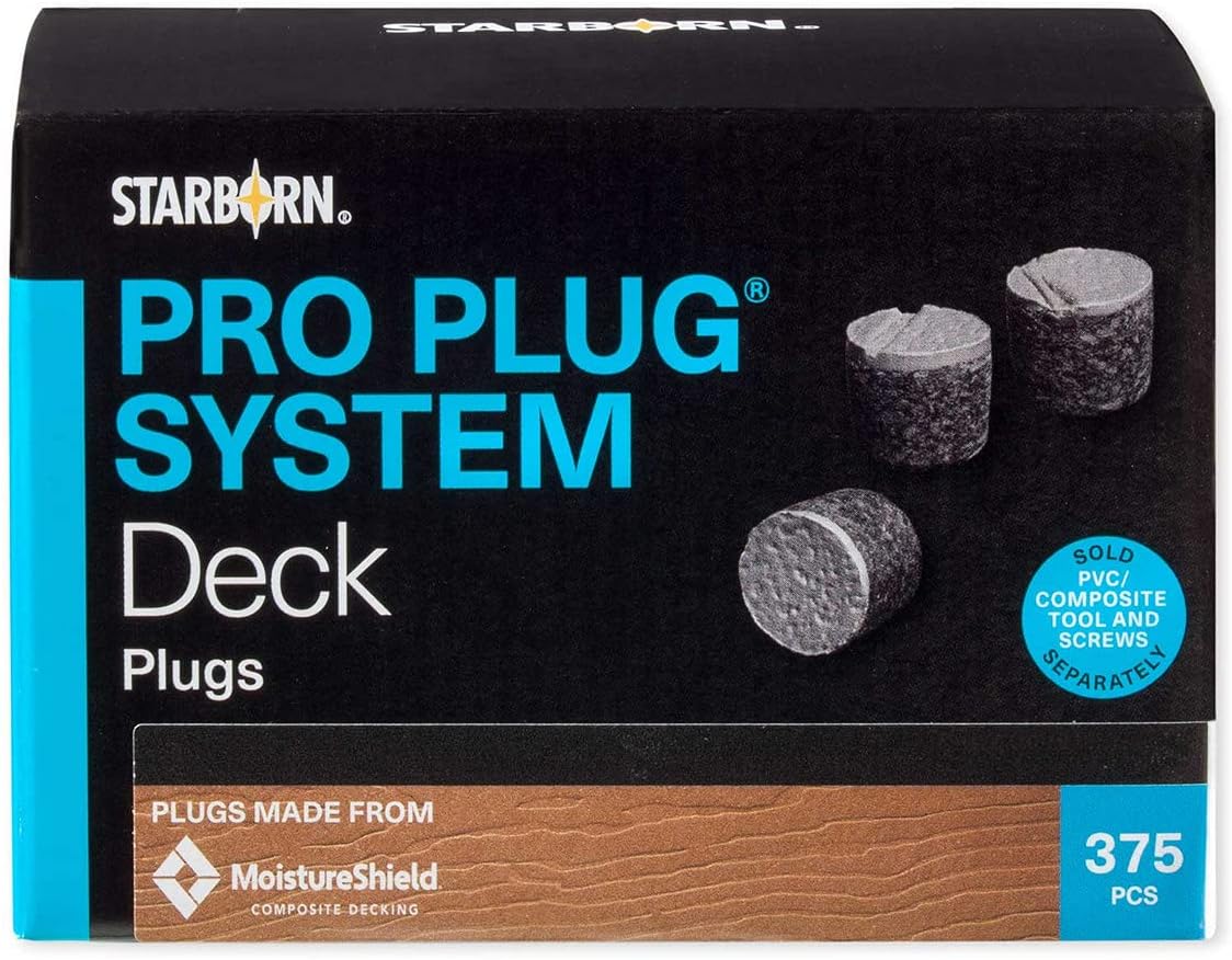Starborn Pro Plugs for MoistureShield Vision Mochaccino Decking - 375 Count