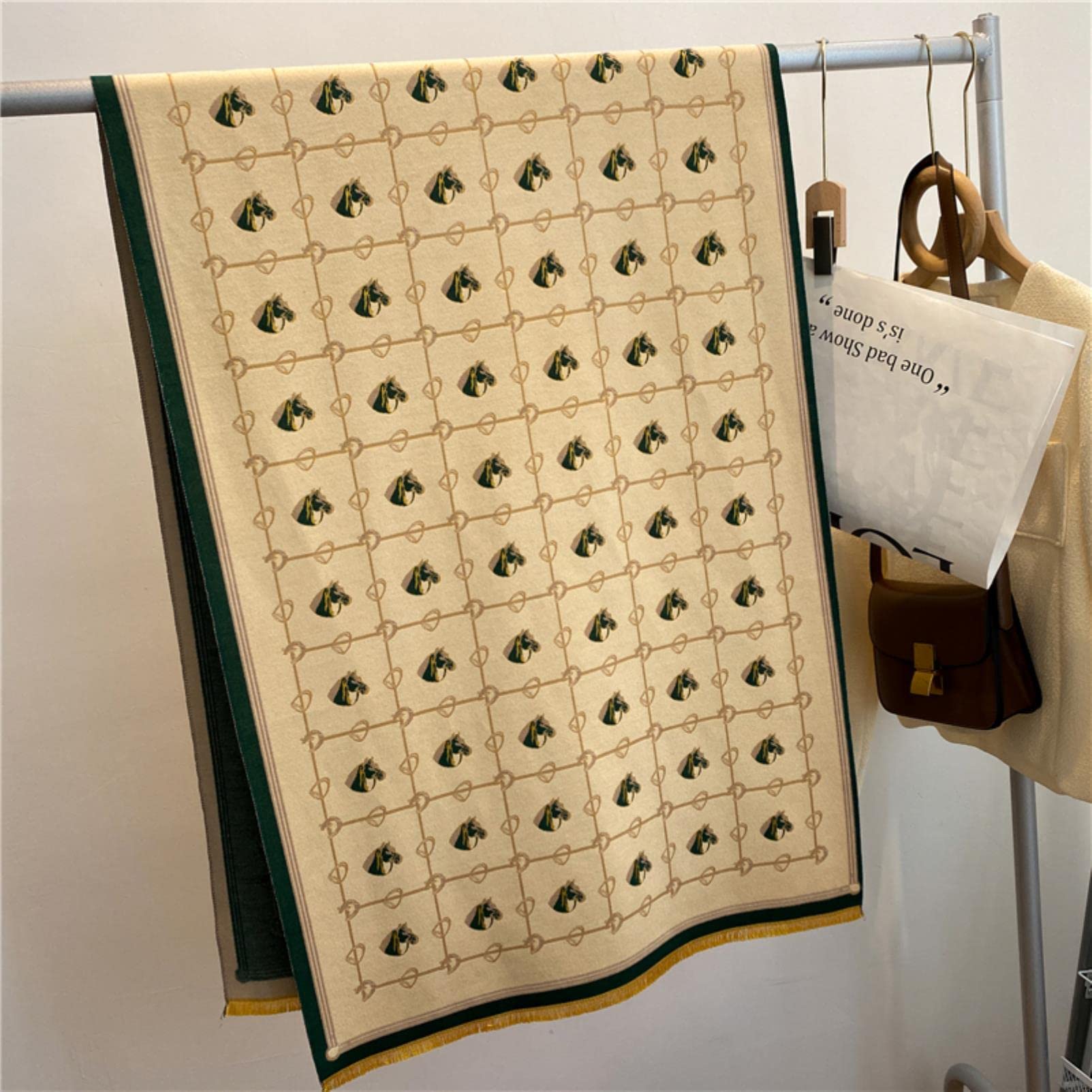URYYRIT Sciarpa Cashmere Invernale Stampato Inverno Inverno Donne Design Terma Scialle Wrap Spesso Cape Cabero Copertina