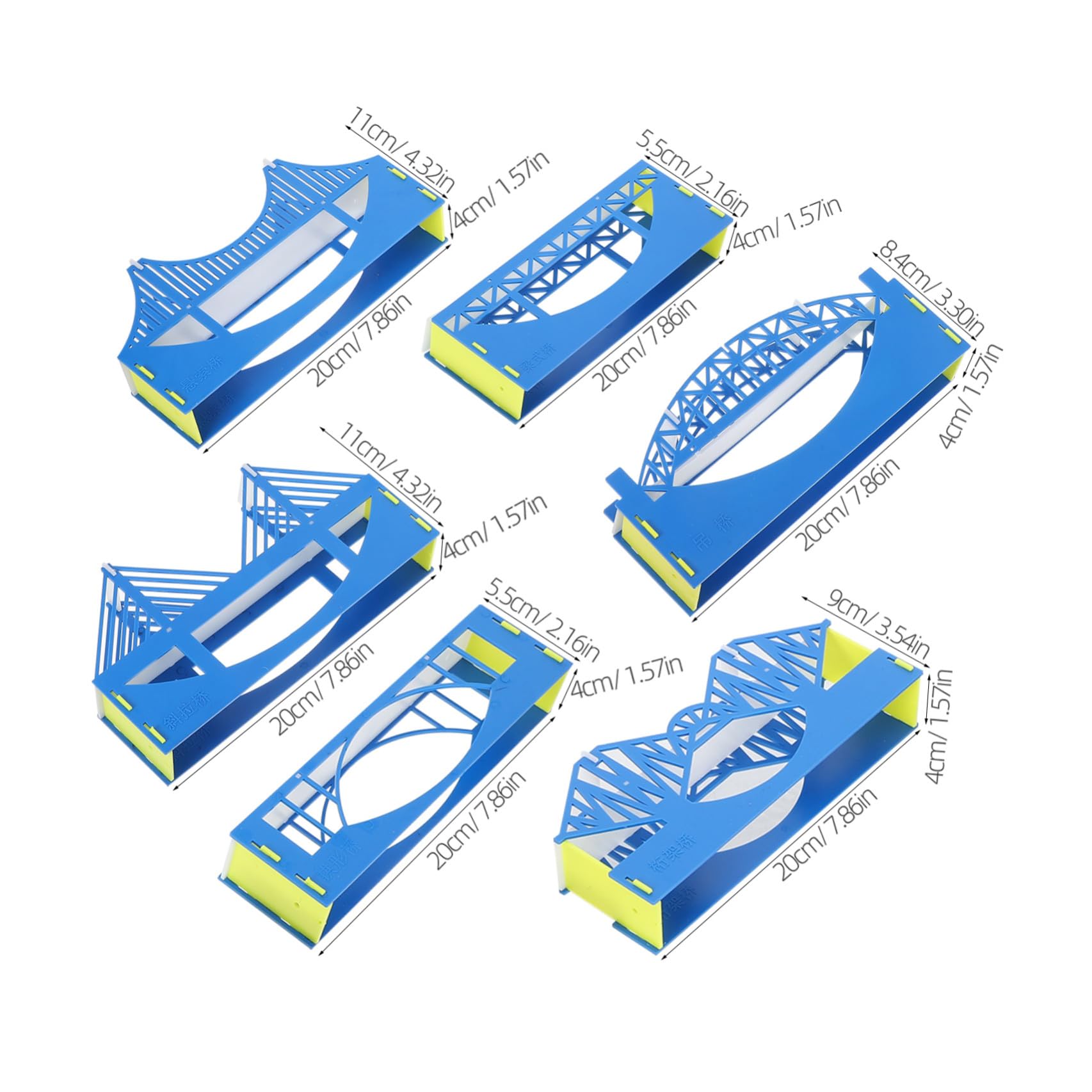 Tofficu Kit di Modellismo per Ponti con Materiale Didattico per Insegnamento di Fisica Modello Architettonico Resistente e Facile da Montare