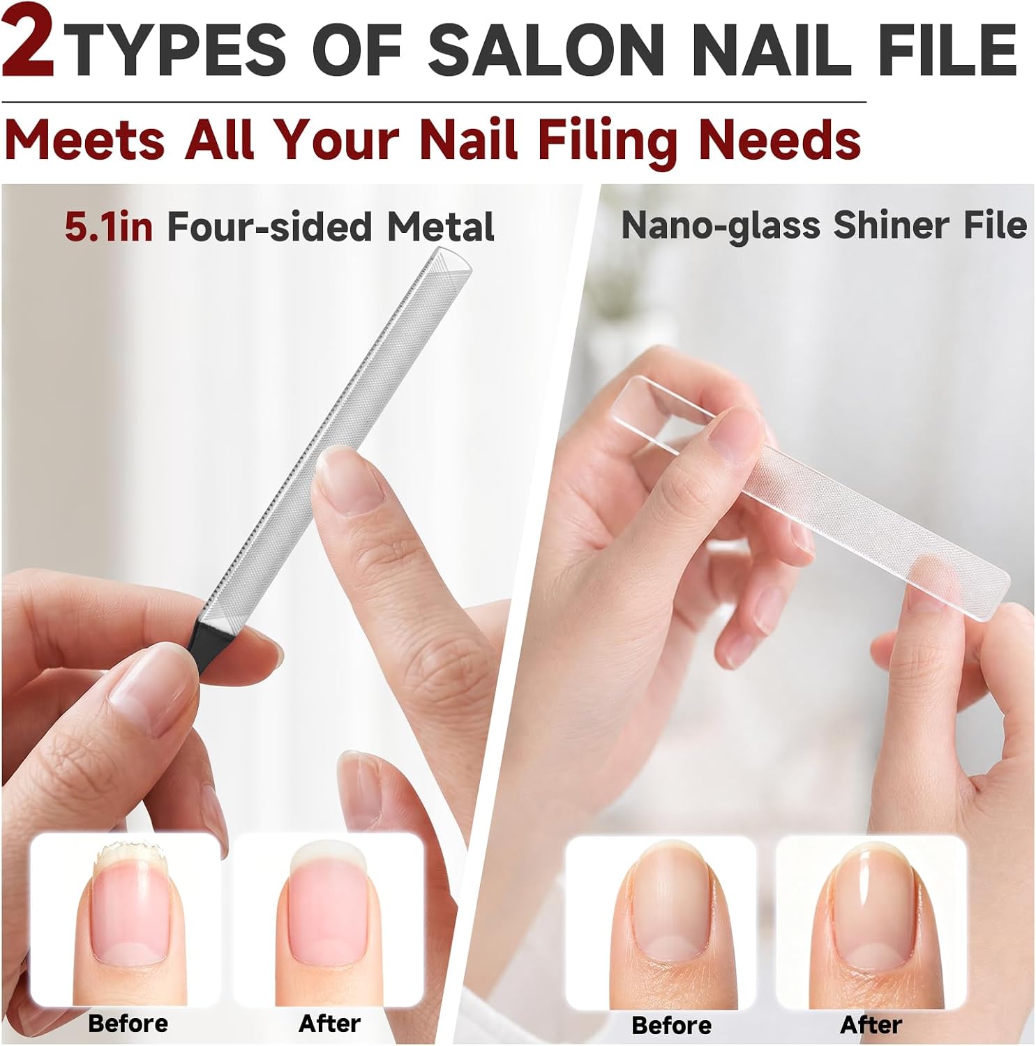 10Pcs Nail Clippers Set for Seniors for Thick Ingrown Toenail, Travel Case