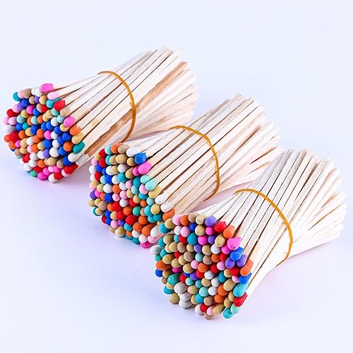 Miniatura 2 de 200 fósforos decorativos de arcoíris de 3 pulgadas, fósforos de seguridad de madera largos de alta calidad para velas, velas de iluminación, velas
