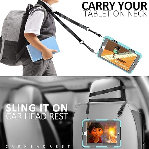 Miniatura 7 de Ambison Funda para iPad de 987 generación de 10.2" 202120202019, a prueba de niños, a prueba de golpes, con protector de pantalla de vidrio templado