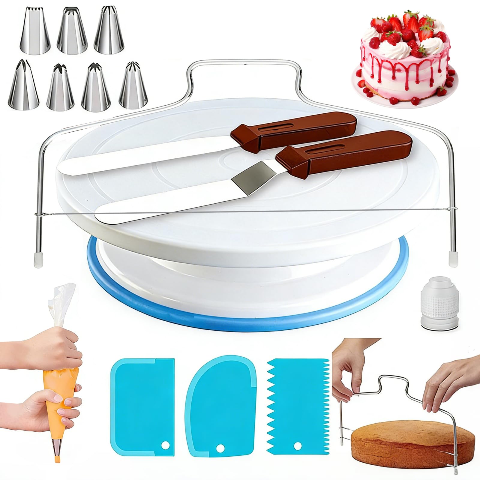 Cake Decorating Kit, 35 Pcs Cake Decorating Tools Cake Decorating Kits