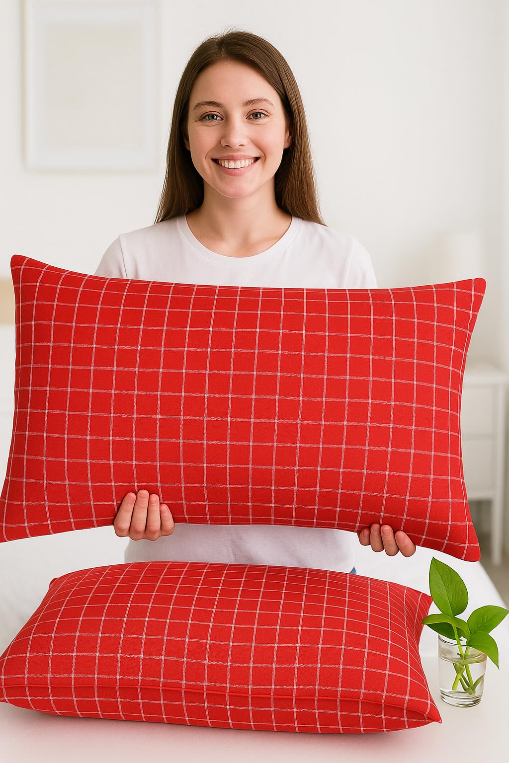 Khadi Cotton Pillow Covers - Set of 2 -8