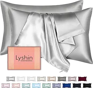 Mulberry Silk Pillow Cases 2 Pack King Size 20x36 Inches with Hidden Zipper, Ultra Smooth and Soft Breathable Cooling Silk Satin Pillowcase Set of 2, Better for Hair and Skin, Gifts for Women Men