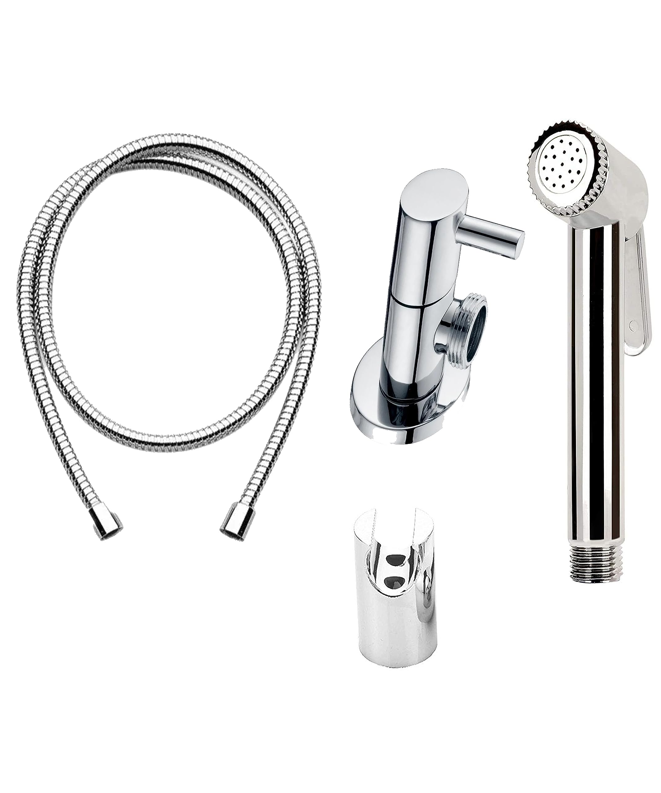 INDOROX Make in India Hand Shower Jet Spray Health Faucets (Faucets - Complete Set with Shower Hose and Wall Stand) (Jqurz + Angle Cock), Plastic, Chrome (B09Y2ZPBN3) Amazon Price History, Amazon Price Tracker