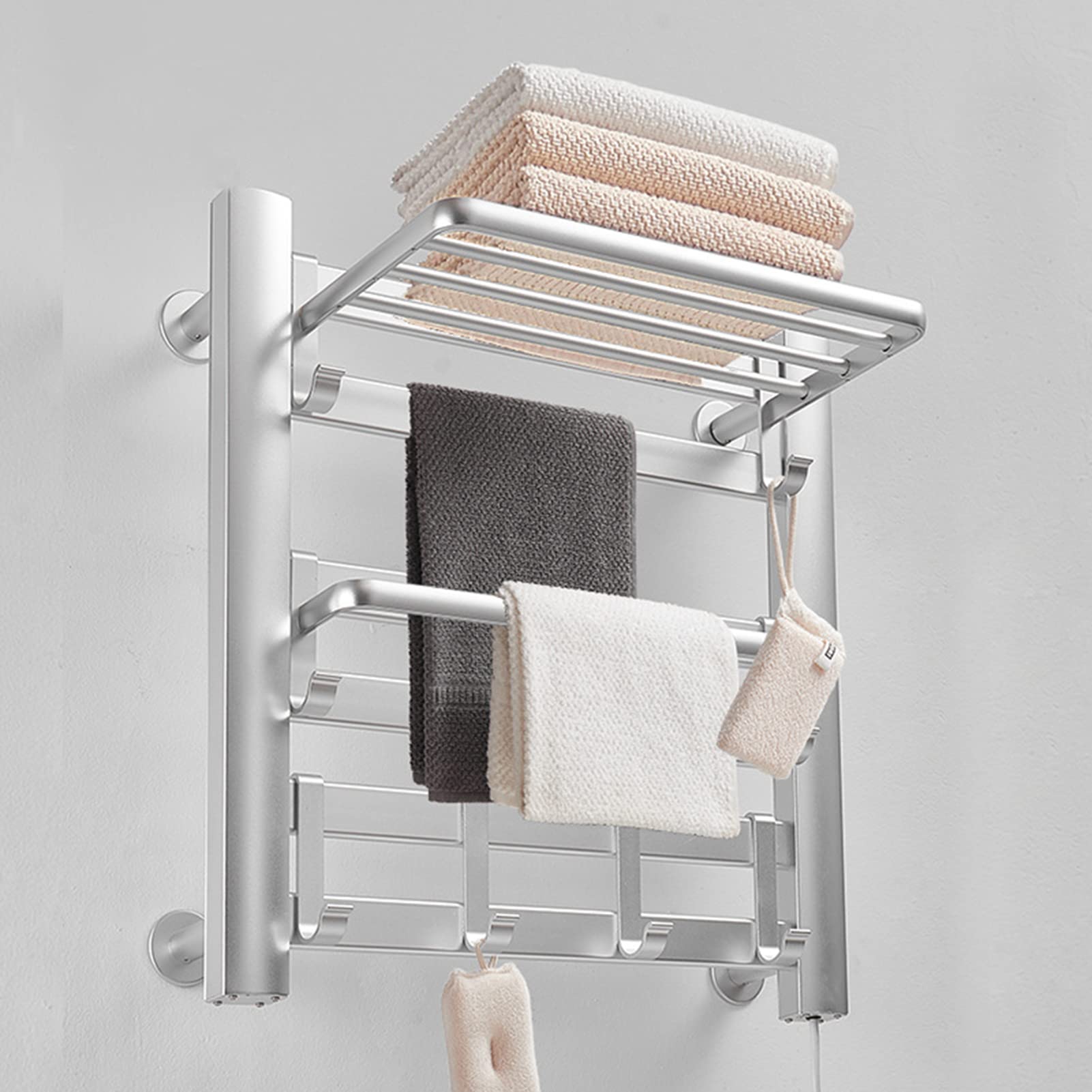 Intelligent Constant Temperature Electric Heating Towel Rack Bathroom  Wall-Mounted Warmer Towel Rack Drying Rack Carbon Fiber Heated Towel Rail  with Top Shelf : Amazon.ca: Home