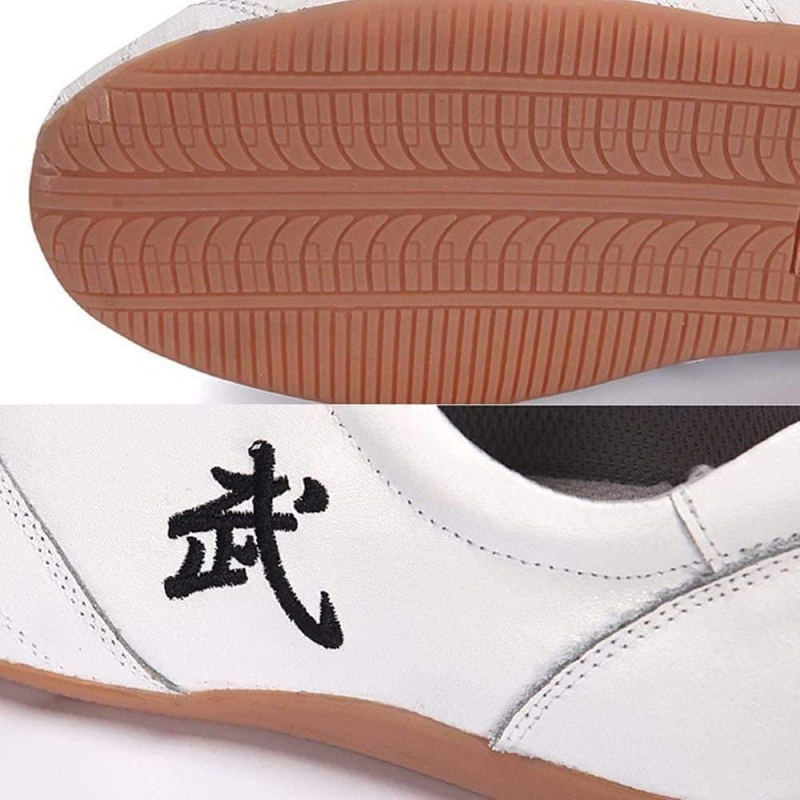 ZKHD Tai Chi Kung Fu Scarpe Taekwondo Scarpe Arte Marziale Cinese Tradizionale Wushu Shaolin Trainer Sneakers Traspiranti per Uomo Donna Bambini Bambini,White-45EU