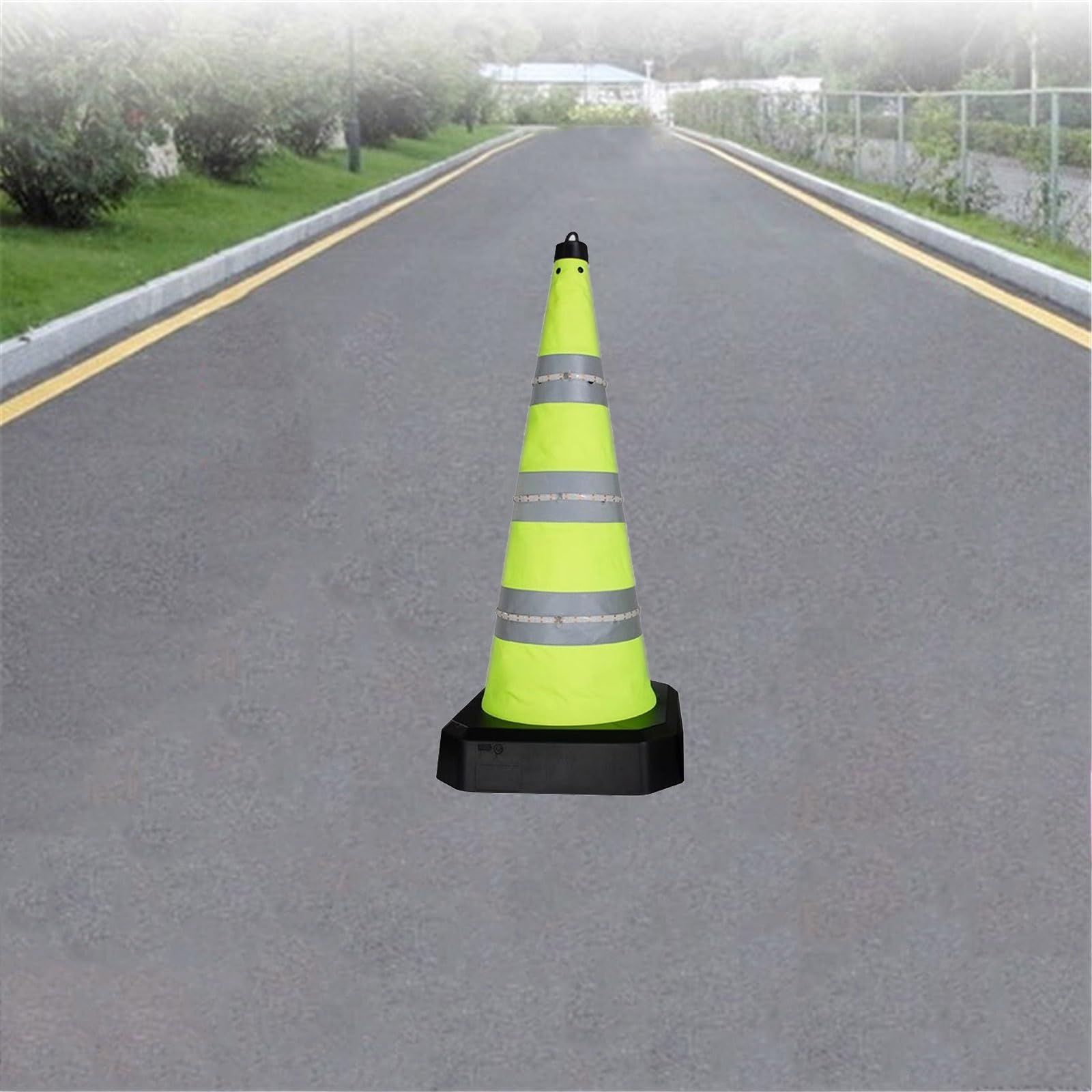 Cône de signalisation Lot de 5 cônes réfléchissants extensibles de 70 cm for parkings, chantiers et événements avec bande lumineuse Route