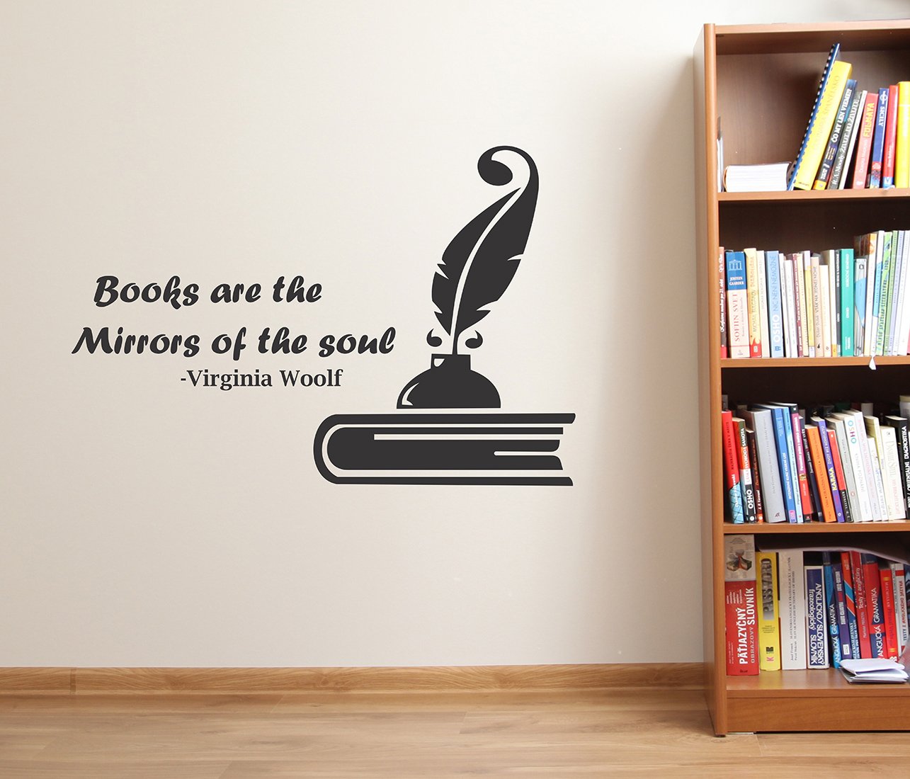 Wallstick " books quotes " wallstickers (vinyl 100 cm x 70 cm)