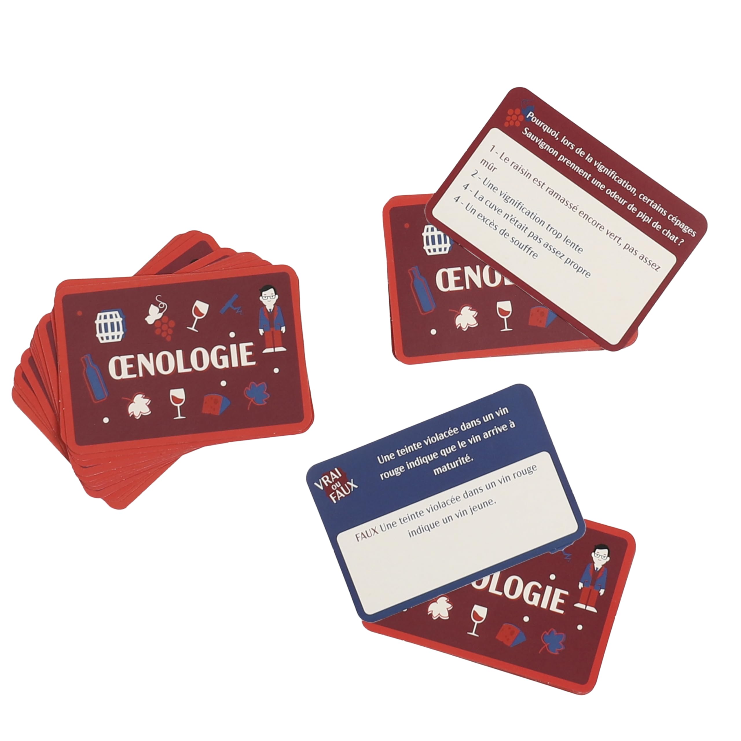 MISTER GADGET MG3548 Quizz Oenology - Test Your Wine Knowledge with This Fun Game in Red and Black for Adults