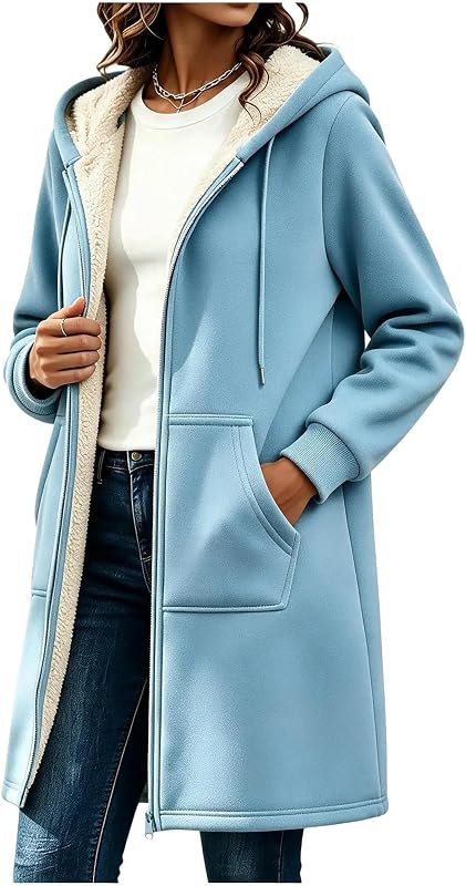 Fazrine Sherpa Jackets Light Blue – Care