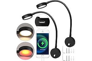 2 Pack RV Reading Light Dimmable 12V Bedside Lamp