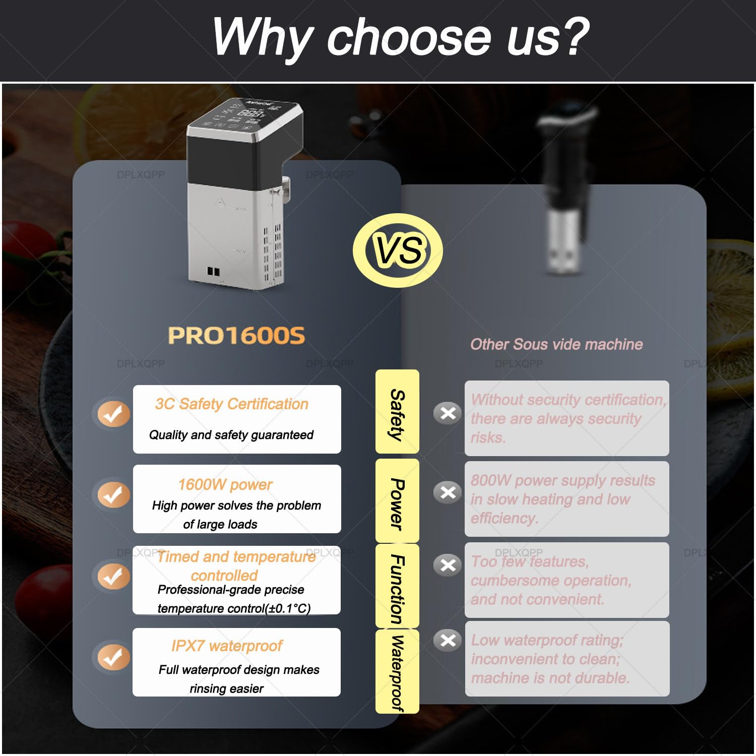 Máquina Sous Vide 1600w De Alta Potencia para Cocinas Comerciales,Calentamiento Rápido En Baño María 70l,Control Preciso ±0.1°c,Ideal para Restaurantes con Alto Volumen