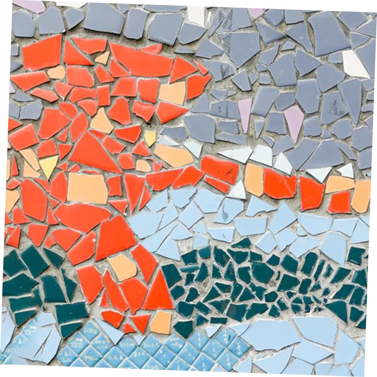 HOMSFOU 1bolsa Azulejos de Mosaico Azulejos de Cerámica para Manualidades Piezas de Cerámica Rotas Suministros para Arte de Bricolaje para Macetas y Proyectos de Mosaico