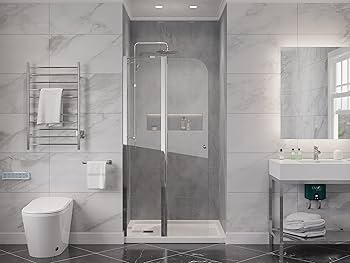 ANZZI 72-in. x 33.5-in. Frameless Swinging Shower Door, Resistance