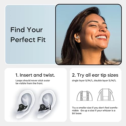 Miniatura 6 de Whizzer Concert Ear Plugs High Fidelity, Musicians Earplugs for Concerts with Silver Ions Self-Cleaning