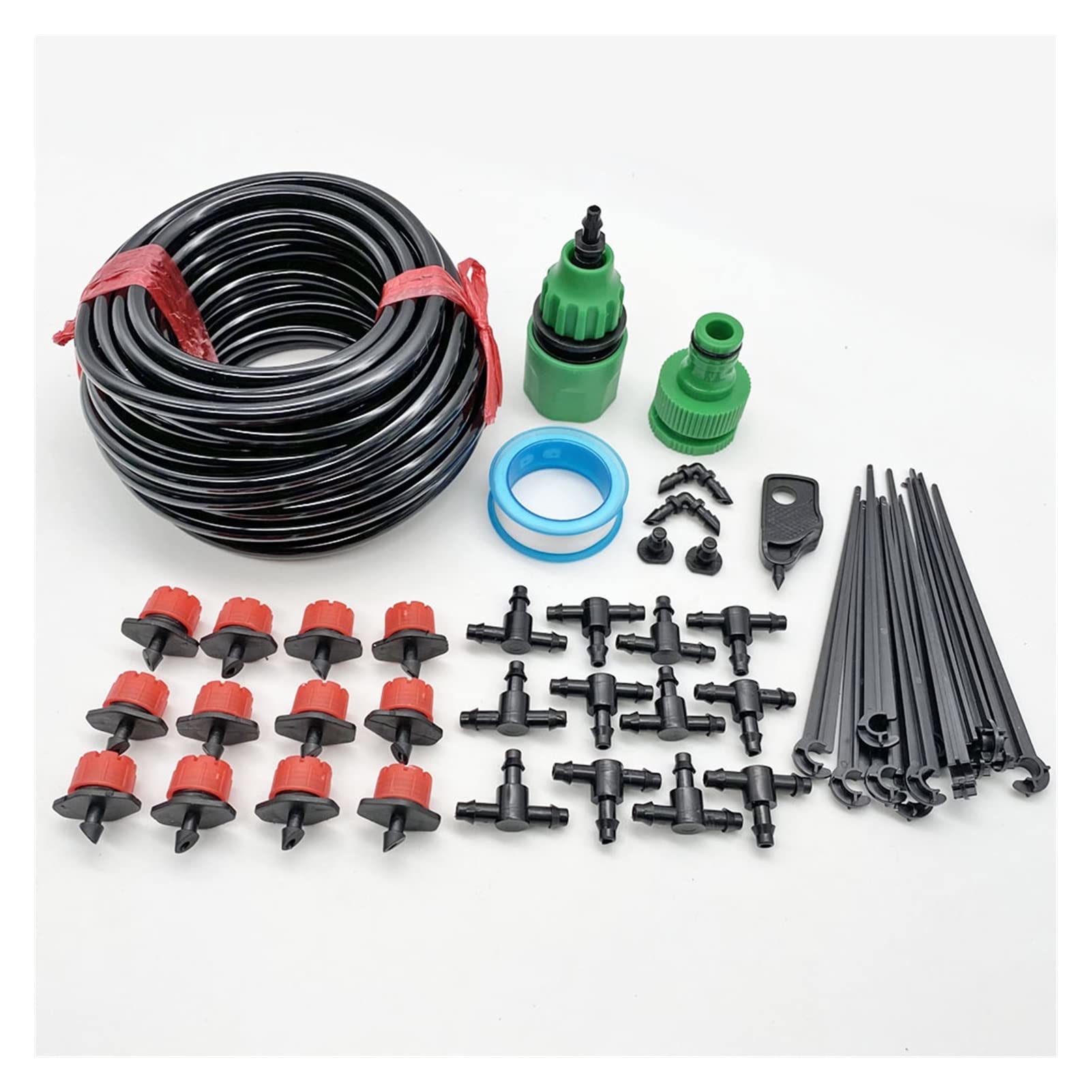 Kit de riego por goteo de 10 m, sistema de riego de jardín inteligente, sistema de riego por goteo, sistema de riego de plantas por goteo, kit de riego de 10 m (color: 10 m)