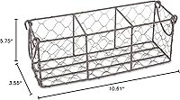 Vista 9 de DII Colección Chicken Wire Farmhouse Vintage, Caddy con jarrones, bronce rústico