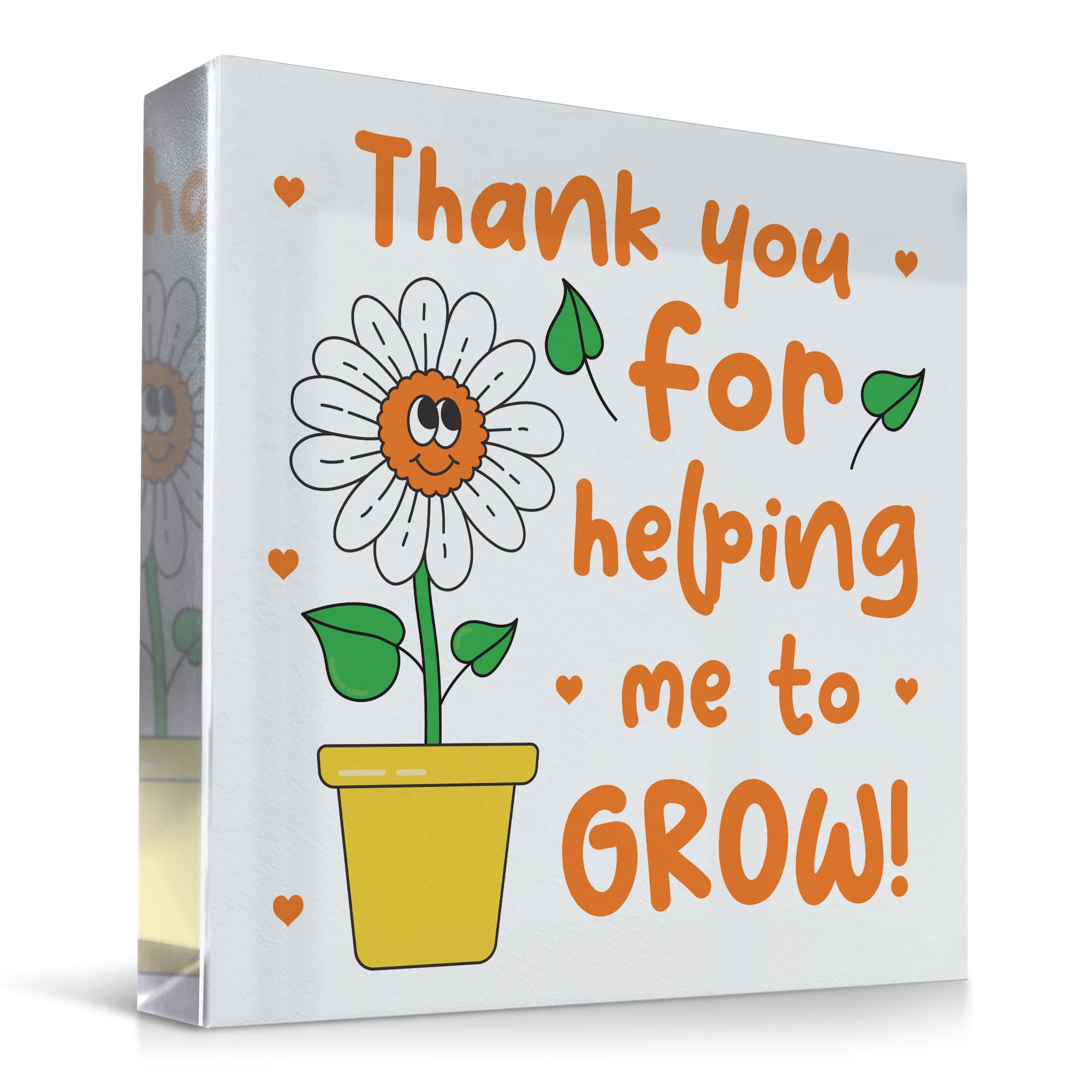Red Ocean THANK YOU Gift For Teacher Mentor Teaching Assistant Thank You For Helping Me GROW End Of Term School Gift Teacher Appreciation Gift Thank You Gifts For Him Her Keepsake