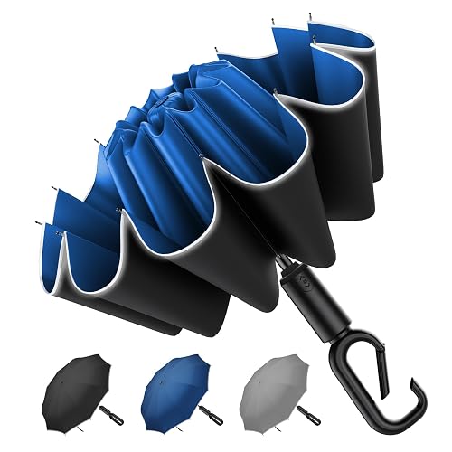 Moorrlii Auto Reverse Folding UV Travel Umbrella
