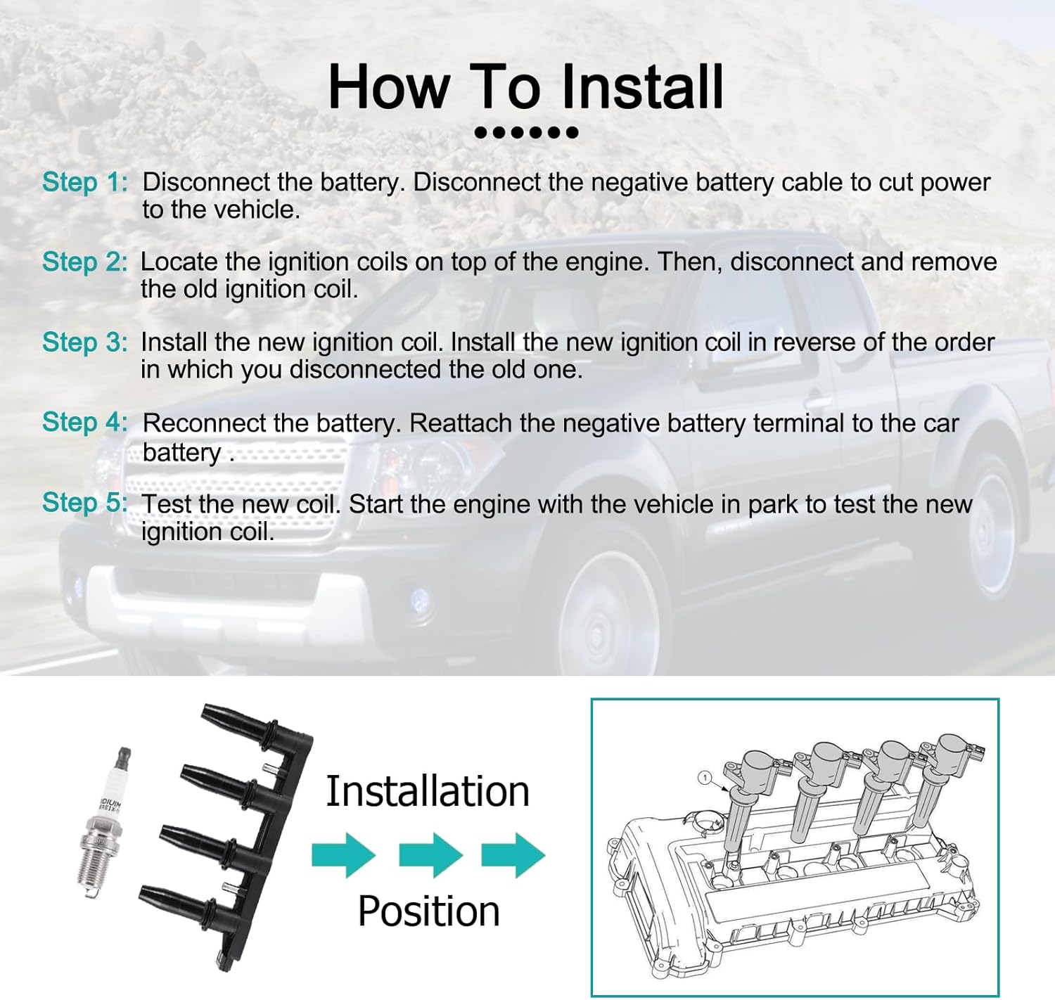 Set of 4 UF620 Ignition Coil Pack & 4504 Spark Plugs For Chevrolet/Chevy Aveo 5 2009-2011,Cruze 2011-2015,Cruze Limited 2016,Sonic 2012-2018,Trax 2013,Pontiac G3 Wave 2009-2010 1.4L 1.6L 1.8L