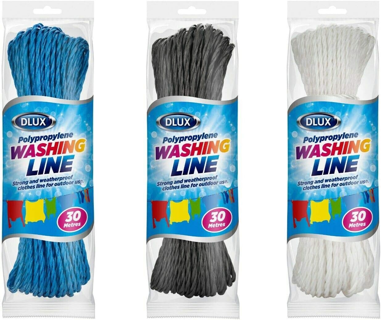 VSL® 30M Clothes Line Traditional design Laundry Washing Line Twisted Rope Outdoor