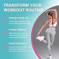 Vista 4 de Creatine for Women, Creatine Monohydrate Gummies - No Bloating - Pre and Post Workout Chewables Supplement with Taurine & B6 - for Recovery