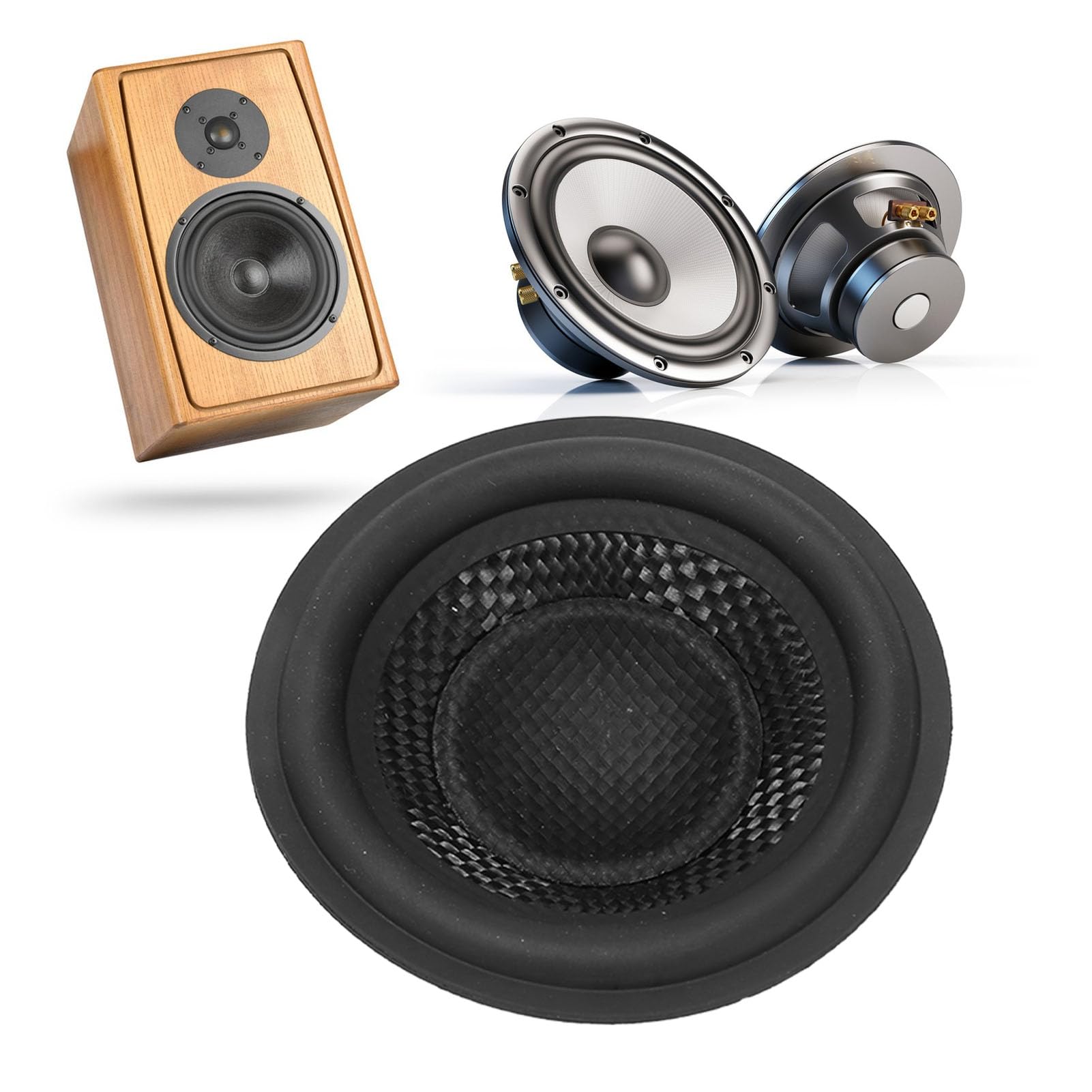 Amazon | 紙スピーカーコーン サブウーファーコーンドラム紙 ゴム