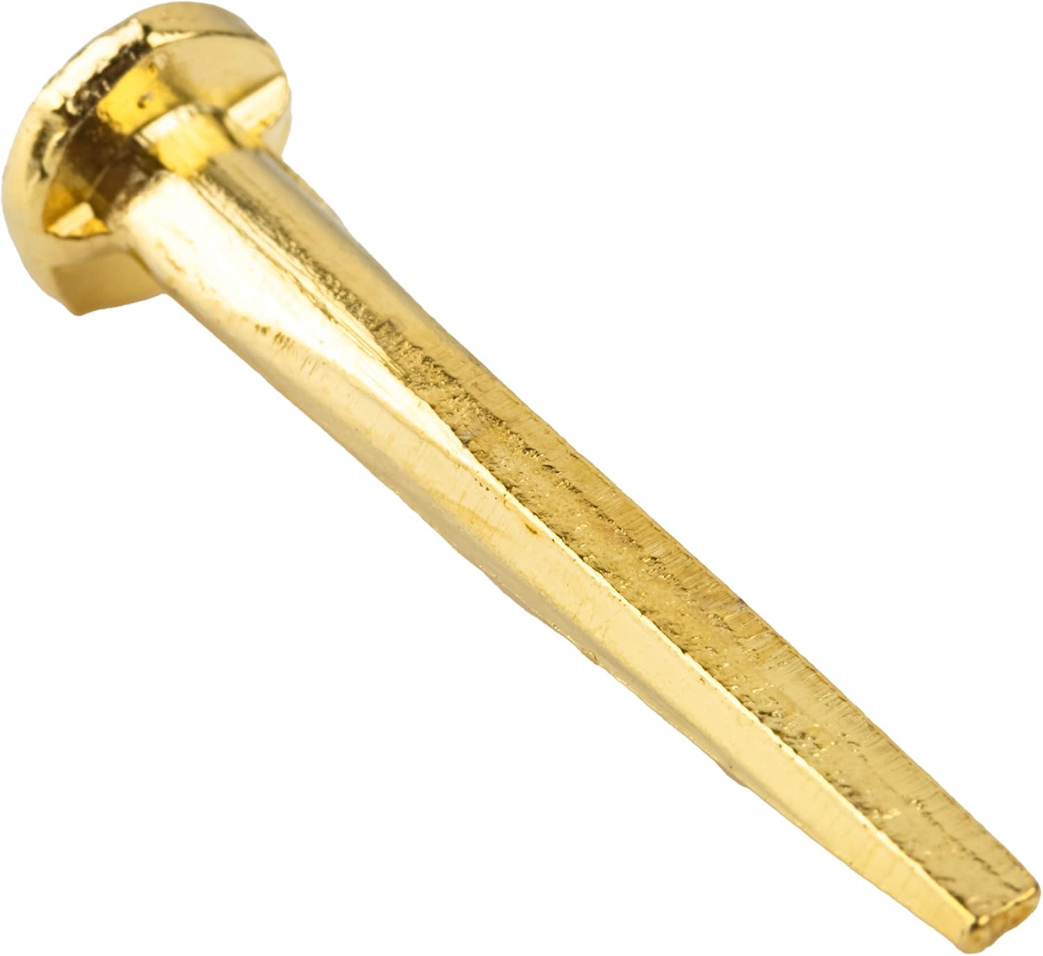Brass Plated Trunk Nails | 1" Long | Pack of 4 oz. - 80 Nails Approx. | Decorative Antique Vintage Furniture Pins | FN4-SB